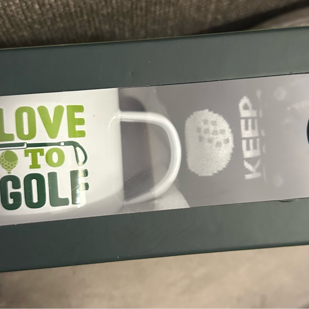Golf Lovers Coffee Mug  & Golf Socks 2 Pairs Size 10-13 Brand New